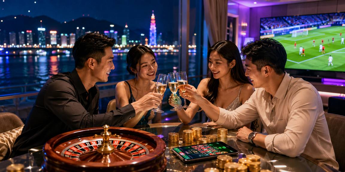 Ánh đèn neon rực rỡ tại sảnh game trực tuyến